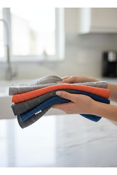 Hagen 8Pcs 30X30Cm Pro Cloth Microfiber Kitchen Cleaning Cloth Stain Resistant 10 Times More Absorbent