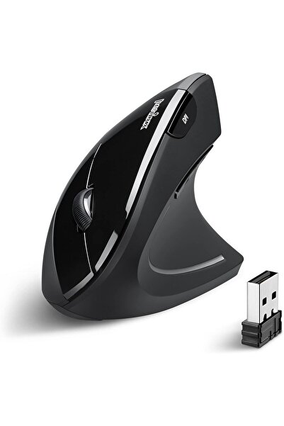 Perixx PERIMICE-713 Ergonomic Vertical Wireless Mouse - Black