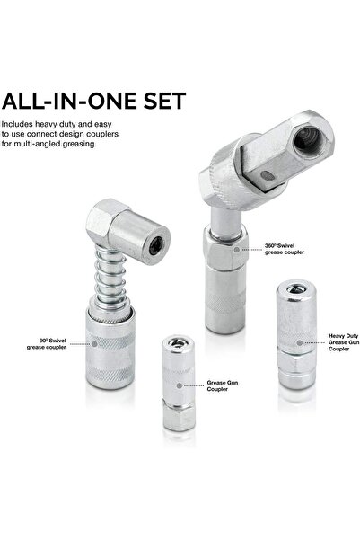 genernic طقم مسدس الشحم متعدد الوظائف وملحقات التشحيم Tooluxe 61077L