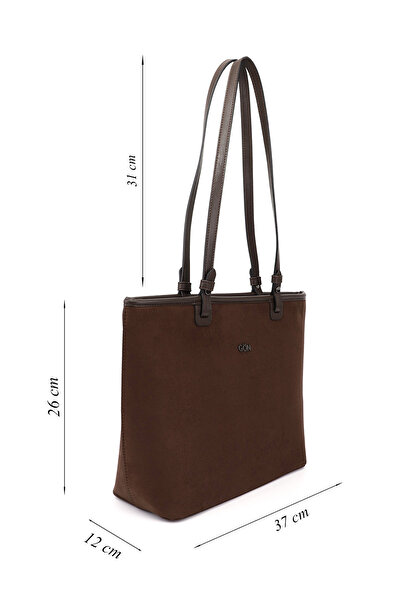 GÖNDERİ(R) Women's Brown Suede Shoulder Bag