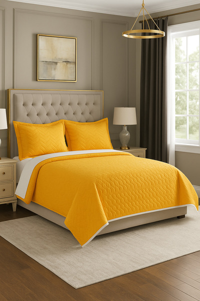 LaraLisa Double Size 2Pcs 50X70 cm Oxford Pillowcase Double-Sided 220X240 cm Bedspread Set