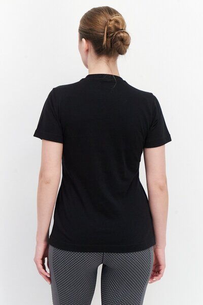 adidas Women Sportswear Fit Crew Neck Short Sleeve Graphic Print T-Shirt,Black