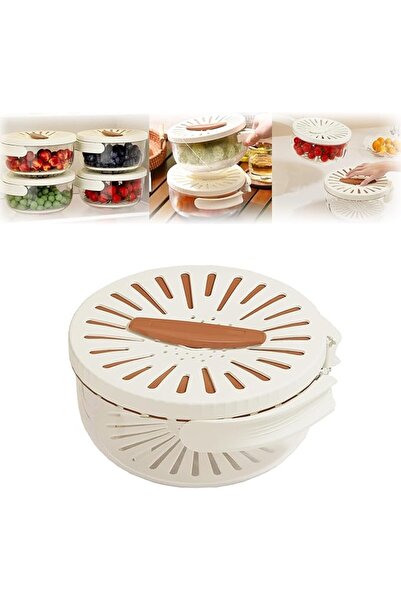 Arabest وعاء مصفاة متعدد الوظائف لتصفية الطعام للمطبخ والثلاجة، خالٍ من مادة ...