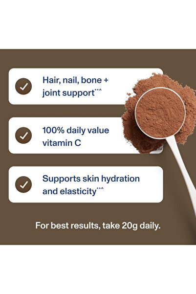 Vital Proteins Collagen Peptides Advanced with Hyaluronic Acid & Vitamin C — Chocolate, 24.7 oz