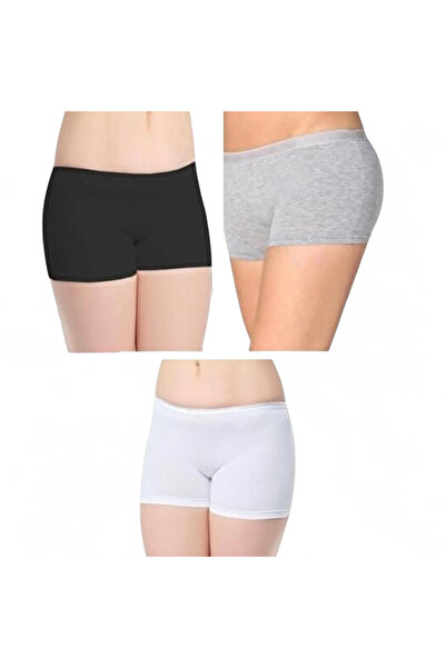 Tutku Nihomall20 Long Cotton Shorts Underwear 3 Pieces