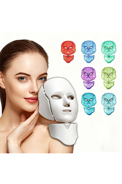 MACON 7-Color Neck & Face Beauty Mask Machine - Wireless USB Rechargeable Unisex Reusable Skincare Device