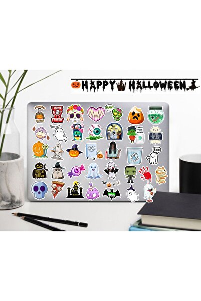 hediyenebak مجموعة ملصقات الهالوين السلسلة الأولى |   ملصق لابتوب، دفتر ملاحظات، تابلت، هاتف، دفتر، بوليت