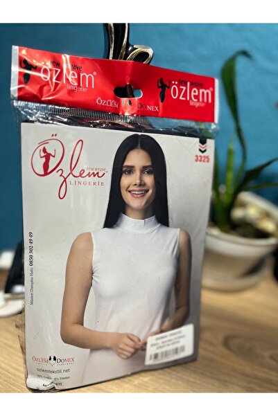 Özlem Women's Zero Sleeve Half High Neck Tank Top Bodysuit