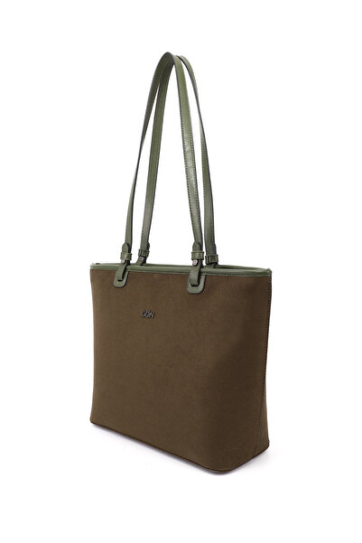 GÖNDERİ(R) Women's Khaki Suede Shoulder Bag