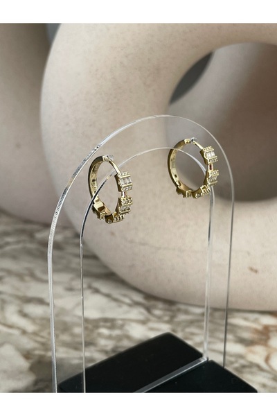 XUPING JEWELRY VIP Zirkon Taşlı Halka Küpe Kadın Şık Trend Takı