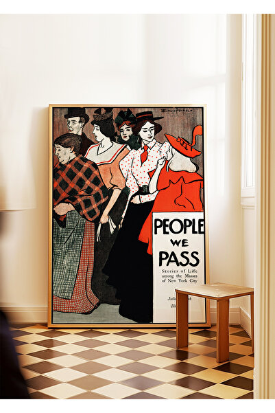 ARTHOUSECOLLECTIVE Edward Penfield - People We Pass - Unframed Poster in Table Dimensions