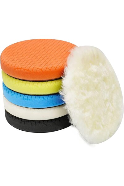 Generic وسادات تلميع ELECDON، 6 قطع، 6 بوصات (165 مم) للوجه، للوحة دعم 6 بوصا...