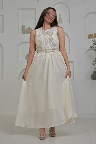 SELSAL فستان مطرز ناعم