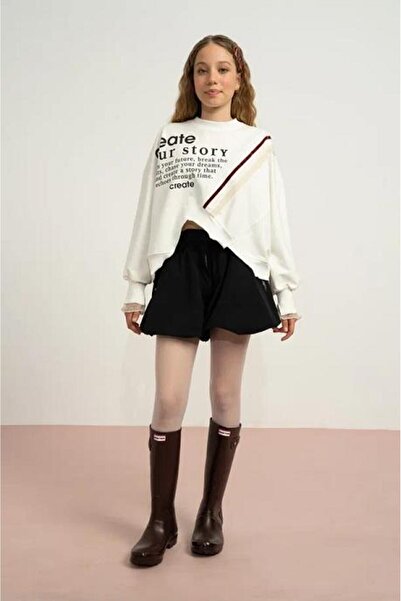 LOCO LOCO 7861 سويت شيرت بناتي بخيطين