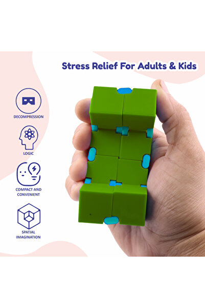 Chanak Infinity Cube Fidget Toy Stress Relieving Fidgeting Game Above 3+ Age (Color As Per Availability)