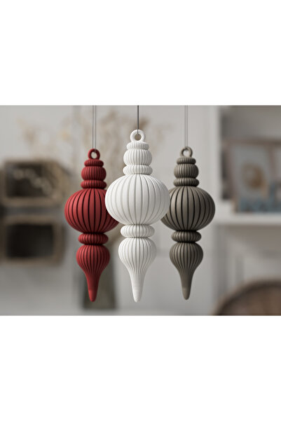 SZD Design Set of 3 Stylish Christmas Tree Ornaments