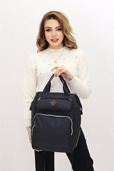 Probag Black Mother Baby Backpack with Thermal Compartment Large Volume Baby Care Bag Stroller Compatible