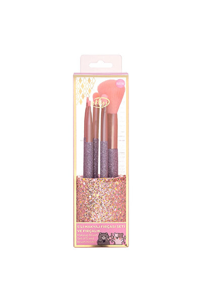 eklips Karakter 5'li Makyaj Fırça Seti ve Fırçalık
