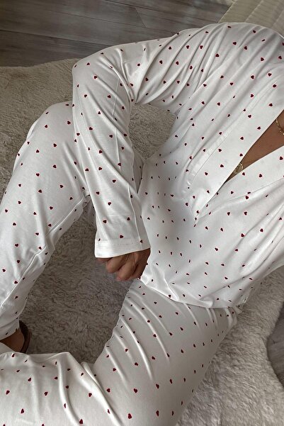 MJAMASS Modal Combed Cotton Heart Pajama Set