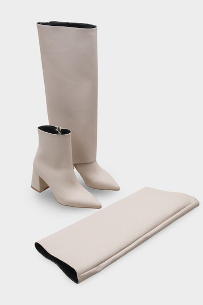 meyra'nın ayakkabıları Women's Leather Matte Slip-On Boots