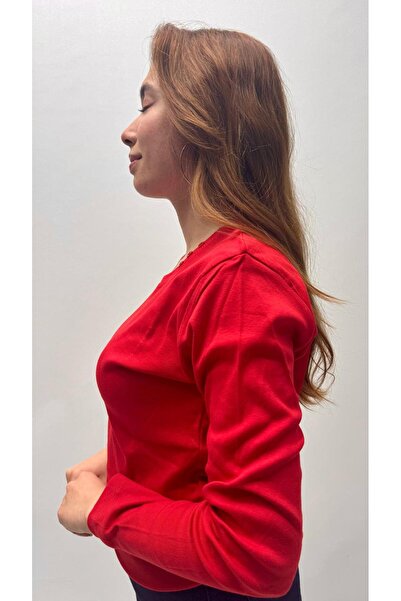 QYA Clothing Basic 100% Cotton Wide Fit Long Sleeve T-Shirt