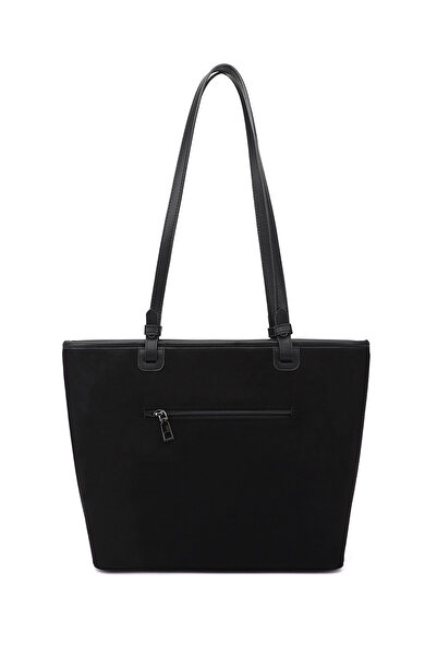 GÖNDERİ(R) Women's Black Suede Shoulder Bag