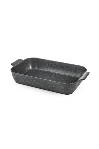 Newflon Lajoya Granite Rectangular Tray, Gray, 31 cm 🫕✨ – 3.5 Liter Capacity