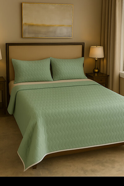 LaraLisa Double Size 2Pcs 50X70 cm Oxford Pillowcase Double-Sided 220X240 cm Bedspread Set