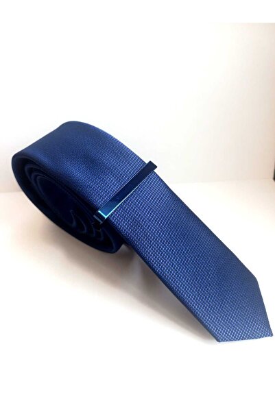 Kravatistan Blue Color Tie Clip- 5.5cm