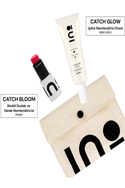INO Beauty Catch Bloom Pocket Lip Cheek Stick Peony + Catch Glow Ruby Gold