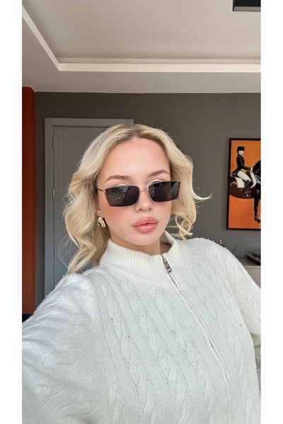 TomyHelf Leopar Desen Detaylı Siyah UV400 Korumalı Güneş Gözlüğü