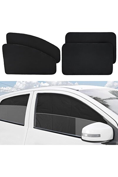 genernic ستائر نوافذ سيارات XCBYT - عبوة من 4 ستائر شمسية مغناطيسية للنافذة ا...