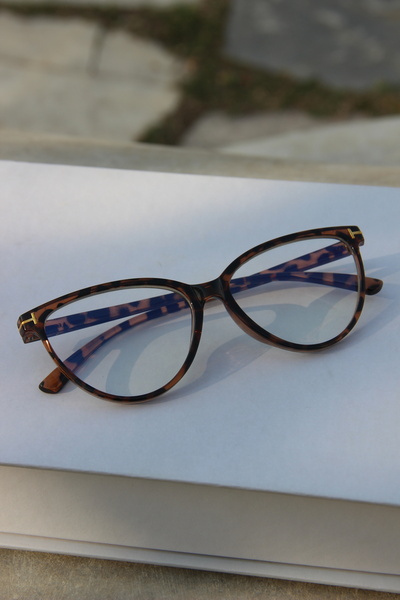 Mucemi Leopard Cat Eye Frame Women's Blue Light Protection Glasses