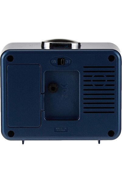 Casio TQ-218-2 Analog Alarm Clock (Blue/Black)