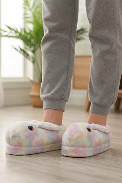 Ekonomik Ayakkabı Women's Rabbit Plush Slippers House Slippers – Soft, Non-Sl...