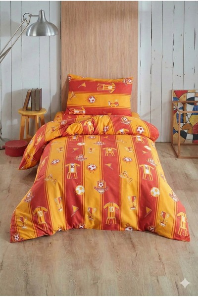 karanihome Single Person Galata Fan Pattern Duvet Cover Set