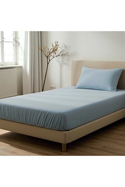 shules collection Linen Buldan Blue Single Sheet + Pillowcase