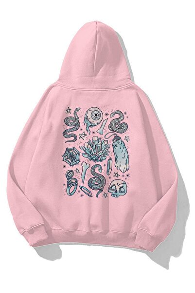 Trendiz Kadın Tattoo Sweatshirt Pembe
