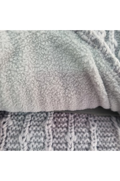 Uğur bebe Gray Color Kitti 4-8 Fleece-Lined 3-Piece Winter Set – Heat Retaining Scarf-Hat-Gloves Set |   Ultra