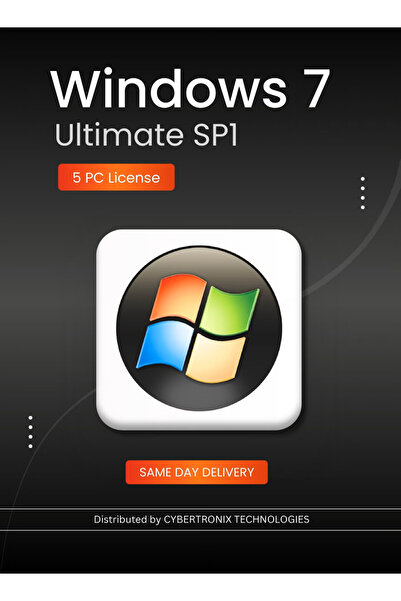 MICROSOFT Windows 7 Ultimate SP1 | 5 PC License | Digital License | SAME DAY DELIVERY
