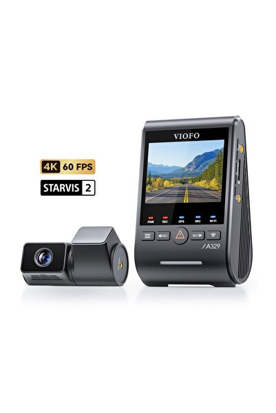 Viofo A329T 2 Kameralı Ön+Telefoto 4K 60FPS+2K Wi-Fi 6 HDR Sony STARVIS 2 Sensör GPS'li SSD Destekli