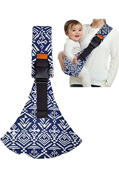 Generic Mikacoz Baby Sling Carrier, Newborn to Toddler Adjustable Non-Slip Hip Seat, Holds 10-30 lbs (Blue)