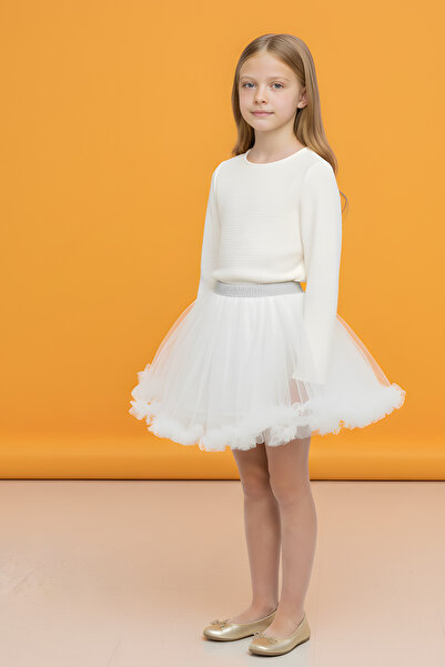 ESİLA KİDS Fusta pentru fetiță Fusta elegantă cu mărgele