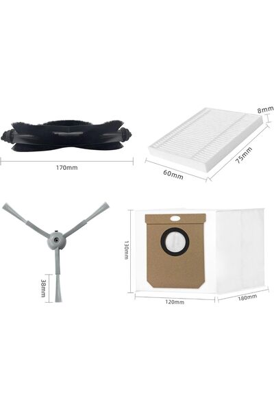 Generic aoteng Replacement Accessories Kit for eufy L60/L50 Robot Vacuum Cleaner (18 Packs)