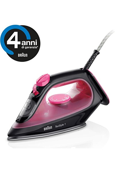 Braun Steam Iron, 2000W, 130g Steam Shot per Minute, Super Ceramic Soleplate, Self Clean SI1070PU