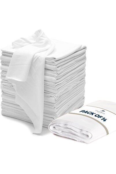 Generic VALENGO Lint Free 100% Cotton Cleaning Rags, 17 x 17 in, 14 Pack