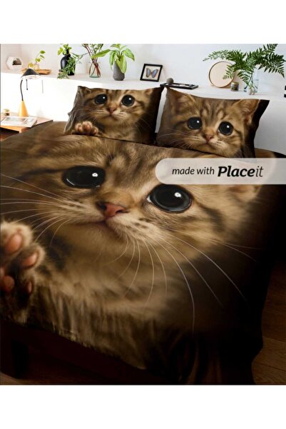 Elmas Dizayn طقم غطاء لحاف فاخر مزدوج مقاس 240×260 سم من القطن الساتان المضاد...