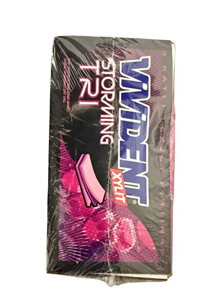 Vivident Storming Strawberry, Raspberry and Blackcurrant Flavored Sugar-Free Gum 33 g X 18 Pieces