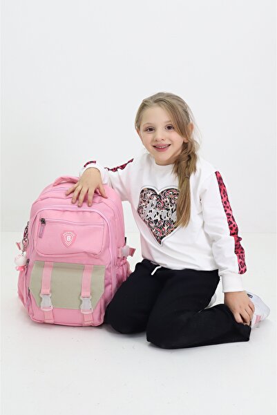 Probag Hello Kitty Girl's Pink School Bag with Toy Gift Kindergarten Primary School Backpack Daily Bag