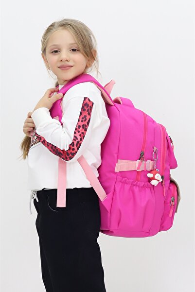 Probag Girl's Pink School Bag Kindergarten Primary School Backpack Teenage Girl Daily Bag (with Toy Gift)